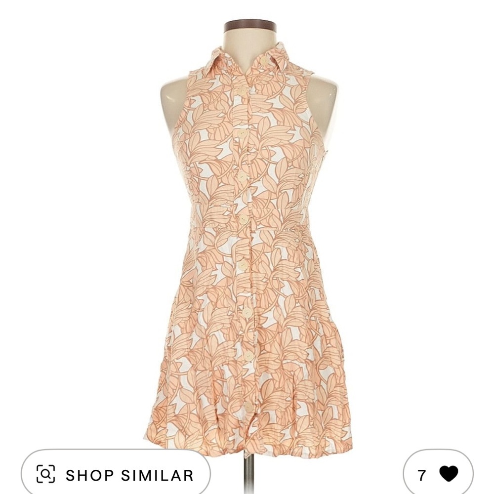 Women’s XS Floral Summer Spring Vacation Beach Dress Sleeveless Sundress Dress
